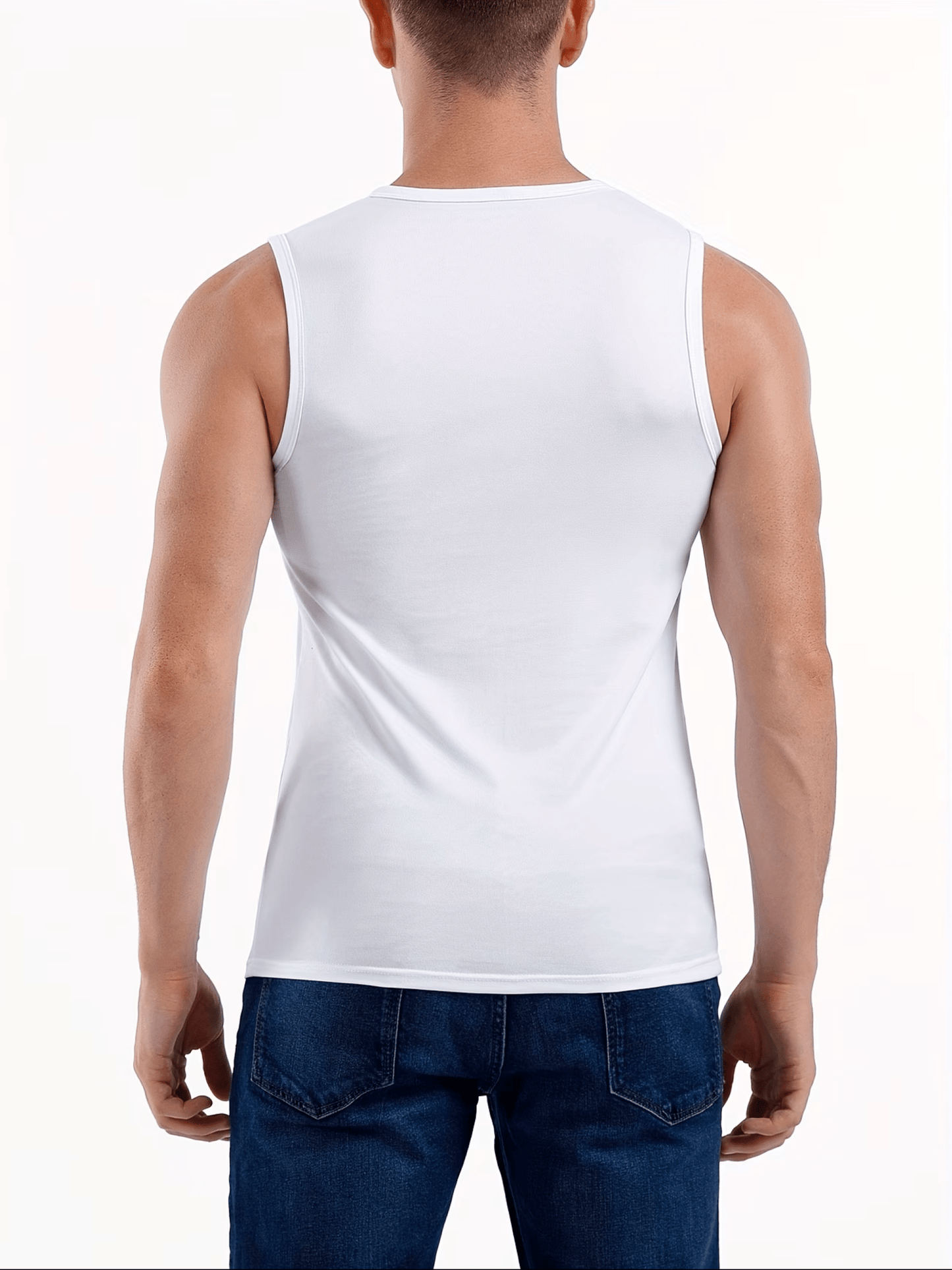 3 pieces of Summer Men'S Heavy Cotton Breathable Vests, Sleeveless Tops Suitable for Running And Training, Featuring USA Letter Prints, Available in Black, White