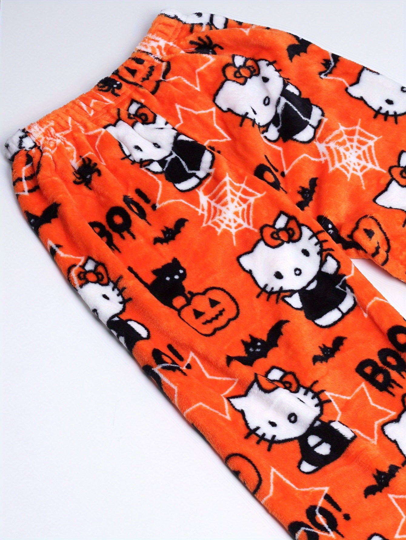 Sanrio KT Cat Pajama Pants for Women - 2pcs Sleepwear Set with Cute KT Cat Face & Full-Length Pants, Cozy Flannel Pajamas for s, - Nightwear ()