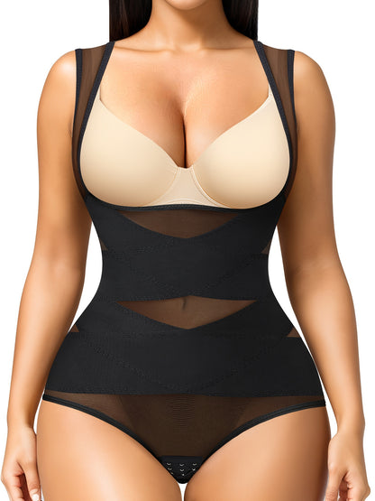 Women's Shapewear Bodysuit, Tummy Control High-Waist Panty, Butt Lifter, Underwear with Wide Straps Comfortable U-Shape Push Up Design, Breathable Body Shaper