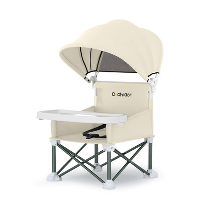 Cochildor Portable Booster Seat & High Chair with Detachable Feeding Tray - Lightweight Sturdy Frame, Ergonomic Kids Chair Suitable for Indoor/Outdoor, Travel, Camping,, Dining Chair, Assembly (Assembly Required)