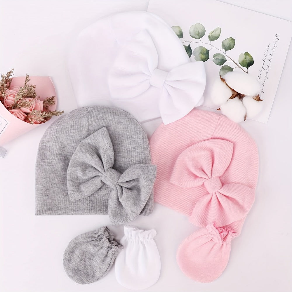 Newborn Hat and Mitten Set - 10-Piece