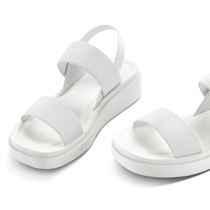 Women's Platform Wedge Sandals Slip-Resistant Height Increase Thick Platform Sole with Ankle Strap Round Toe Sole & Cushioned Insole Suitable for Vacation, Casual Attire, Casual Athletic Footwear - Non-Slip Summer Shoes, Women Shoes