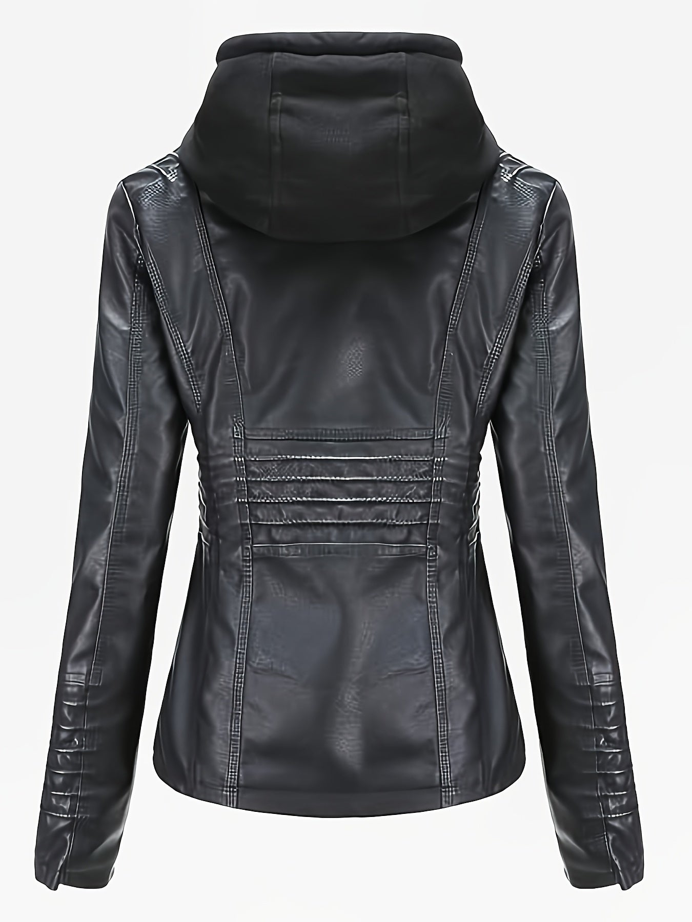 Women'S Jacket Motorcycle Jacket for Riders with Removable Hood
