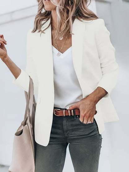 Ladies' Relaxed Blazers with an Open Front And Long Sleeves, Suitable for Work Or Office Wear