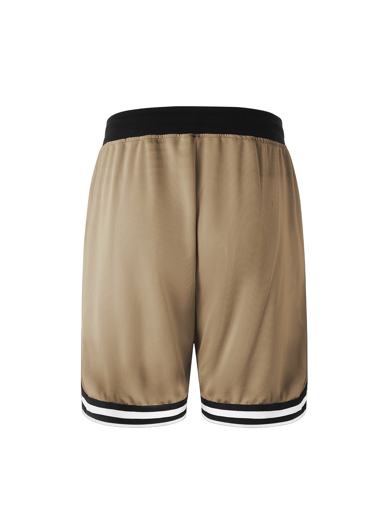 Men's Black + Red + White + Yellow + Green + Khaki Polyester Shorts - product view 18