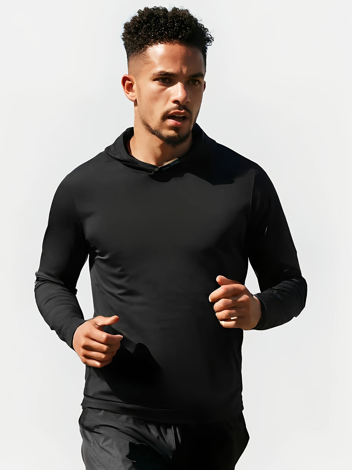 5pcs Men's Quick-Dry Breathable Hooded Sweatshirts - Moisture-Wicking Athletic Pullovers with Full-Zip Design, Gym, Outdoor & Casual Wear in Black, White, Gray, Blue, Orange | S-3XL Sizes | Multi-Sport Training Apparel for Running,,, Tennis & Beach Partie