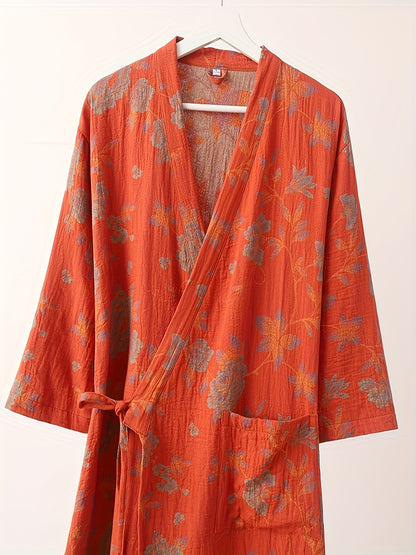 A Fashionable Thin Bathrobe, Plain Weave Gauze Bathrobe, Pure Fabric, Wearable Bath Towel, Quick Drying And Absorbent, Swimming, Bathing, Beach Vacation, Adult Plus Size Gauze Nightgown, Can Be Worn Externally.