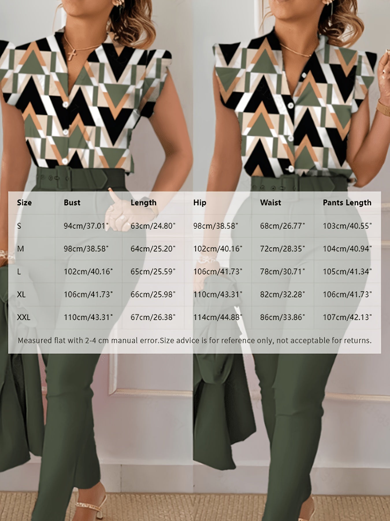 Blue Patchwork Leopard Print Polyester Printed Pants - product view 13
