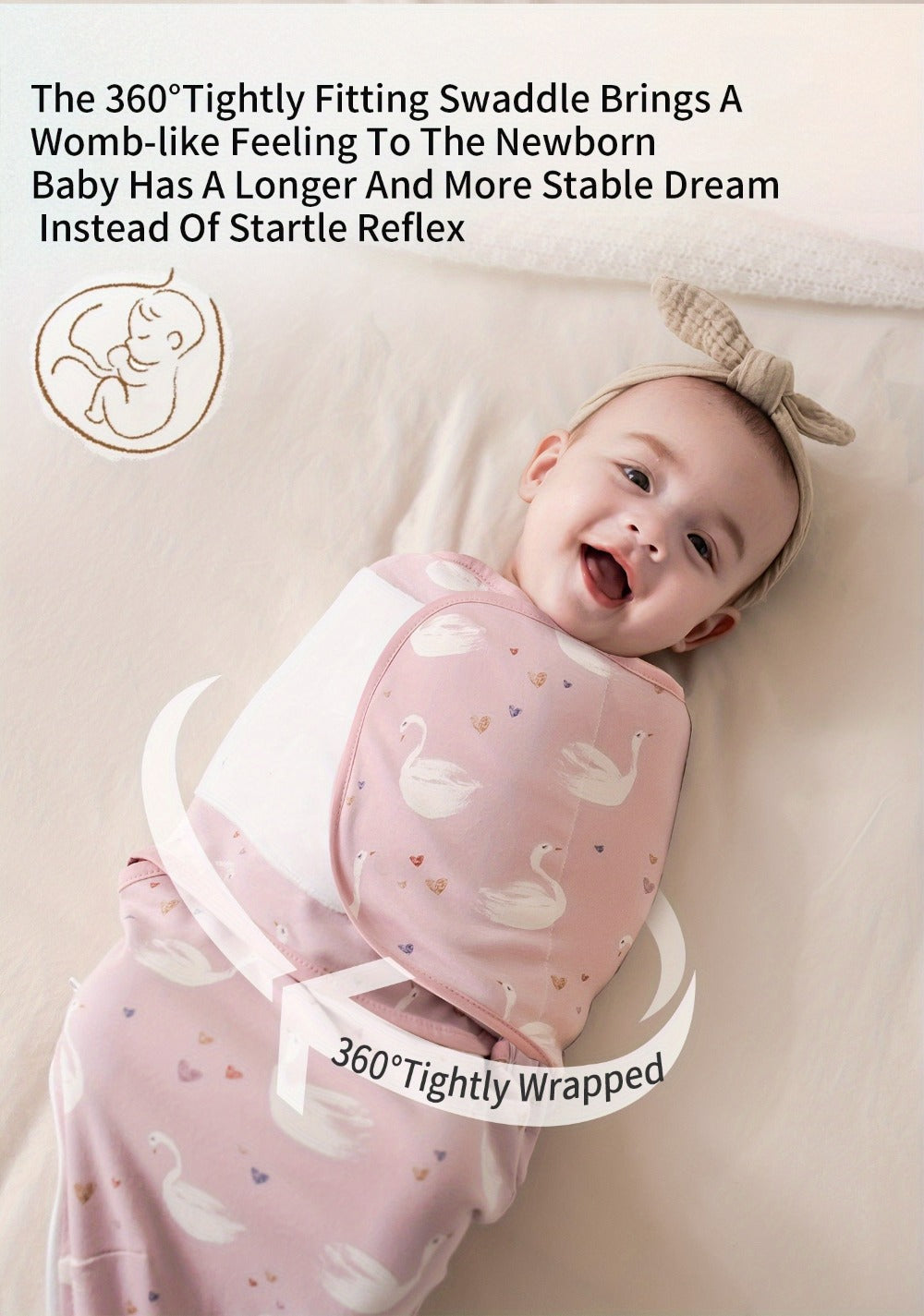 Baby Swaddle Sack - Sleeping Zipper 0-4 Months