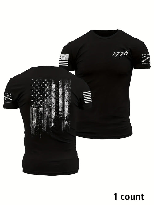 Men's Graphic T-Shirt - Round Neck Short Sleeve Weekend Style