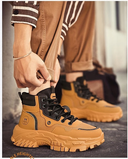 Men's Shoes 2026 Fall New Casual All-match Boots Fashion Wear-resistant Trend Shoes Men's Breathable Work Shoes