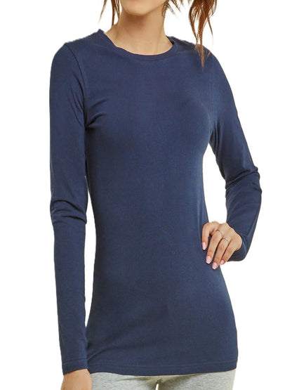 LADIES LONG SLEEVE CLASSIC FIT CREW NECK T-SHIRT