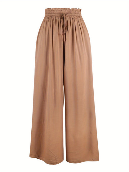 Temperament Commuter Style Loose Drapey Pants With Wide Leg Pants Seasonal Wear Women Drapey High Waist Casual Pants Women'S Elegant Casual Pants