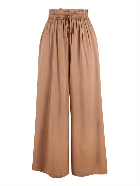 Temperament Commuter Style Loose Drapey Pants With Wide Leg Pants Seasonal Wear Women Drapey High Waist Casual Pants Women'S Elegant Casual Pants
