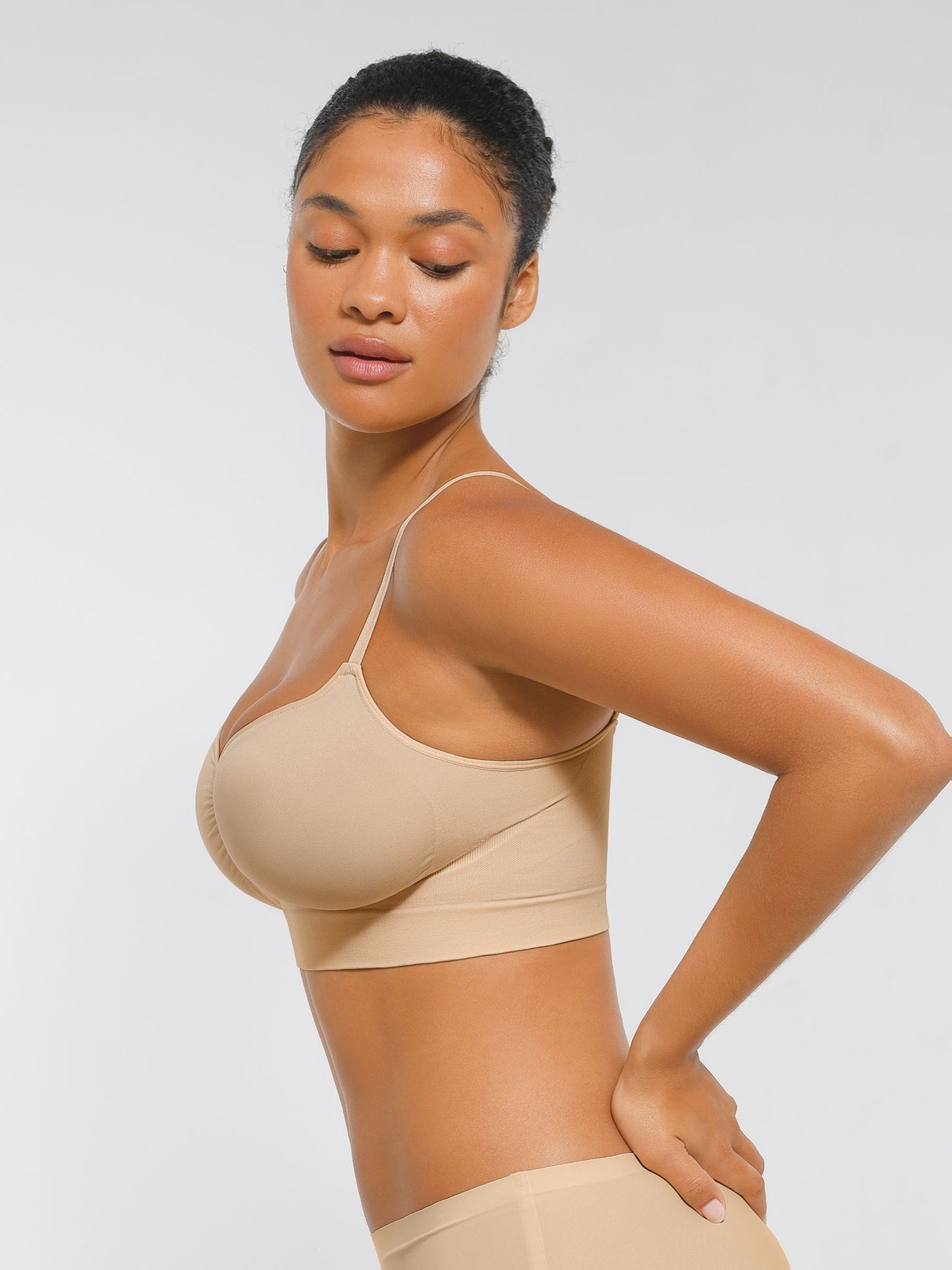 Plus Size Seamless Bra for Women Push-Up Breathable Back Control Bra