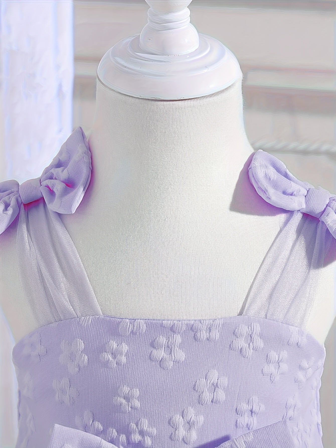 Girls' Clothing, School Season Gifts, Cute Girls' Dresses, Summer Lightweight Net-sheen Dresses, Bow Decoration Dresses, Versatile Fashionable High-end Style, Suitable for Parties And Wedding Seasons, Girls' Princess Dresses, Valentine's Day Gifts
