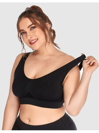 4pcs Women's Plus Size Sports Sexy Seamless Full Support Teenage Breathable Bra High Support