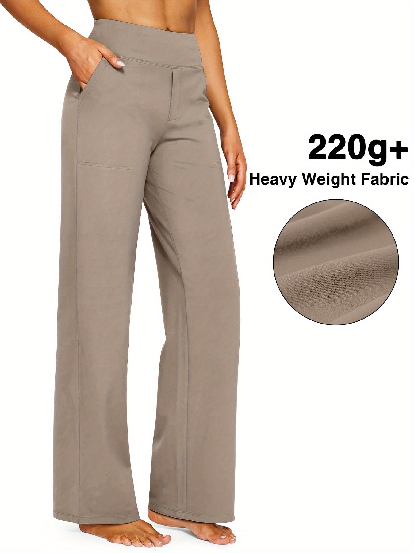 High-Waisted Loose-Fitting Yoga Pants for Women, Designed for Casual Workouts And Featuring Pockets