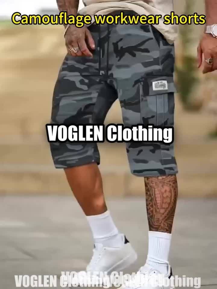 2026 Men's fashionable and high-end versatile shorts, loose camouflage seven quarter shorts, 3pcs set, perfect gift for match day, football fan gear for all fans