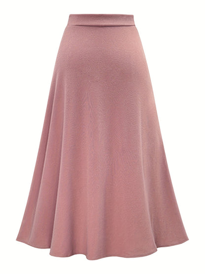 Women's Autumn New High-Waist Irregular Split Skirt with Lining, Mid-Length 2-in-1 Tie Dress