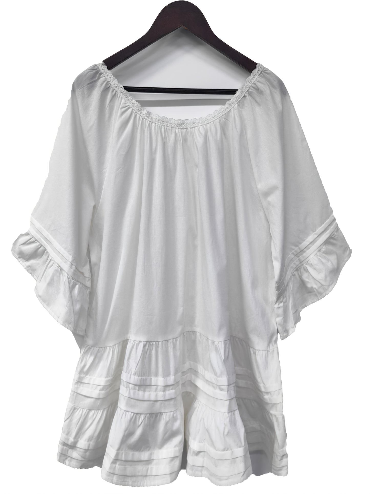 Plus Size, Women Half Sleeve Scoop Neck Solid Top
