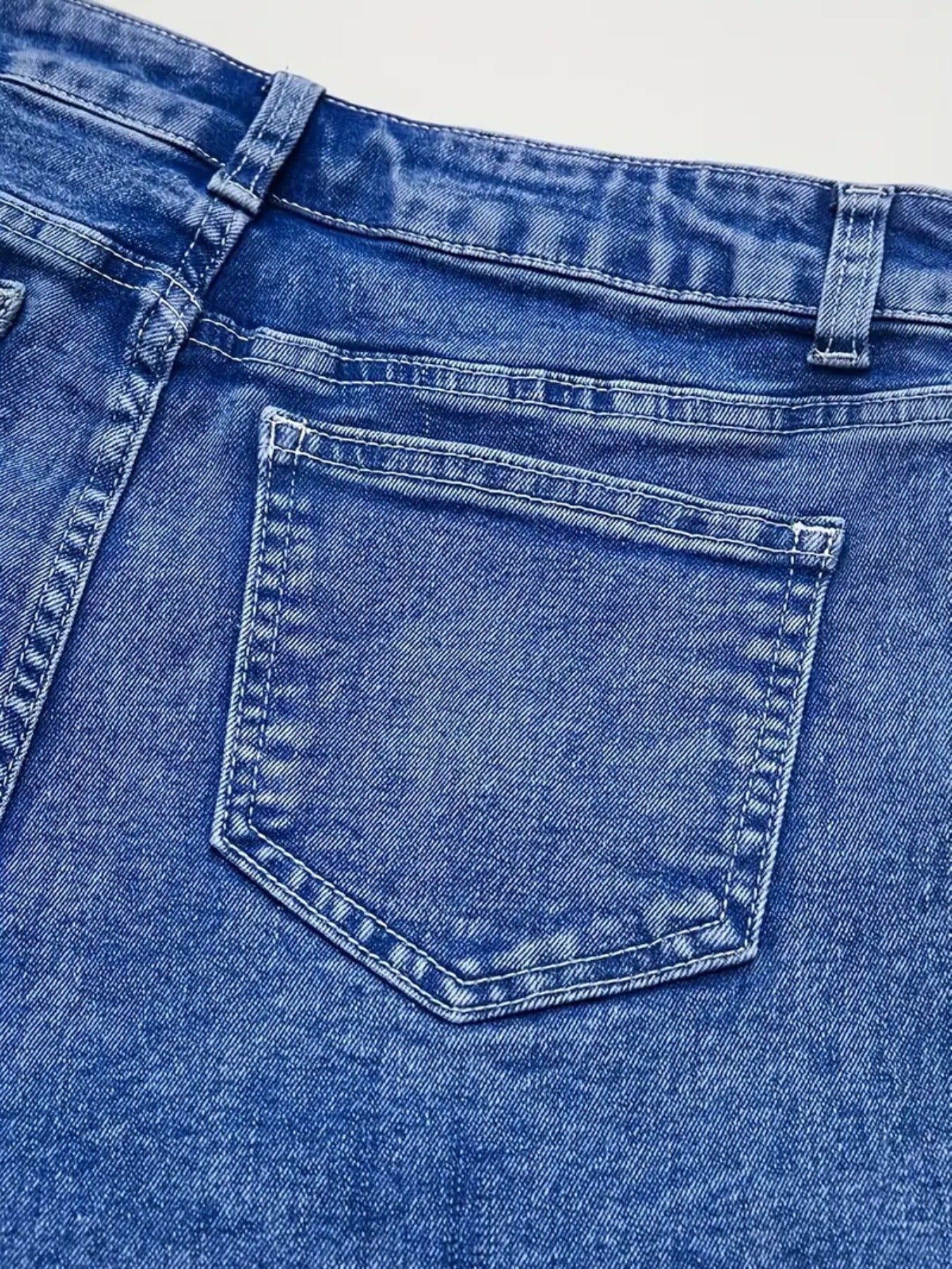 Women'S Stretch Denim Shorts, Elegant And Sexy Cargo Style Shorts, Classic Blue High-Waisted Stretchy Slim Fit That Makes Legs Look Longer, Multiple Pockets, Perfect for Spring And Summer