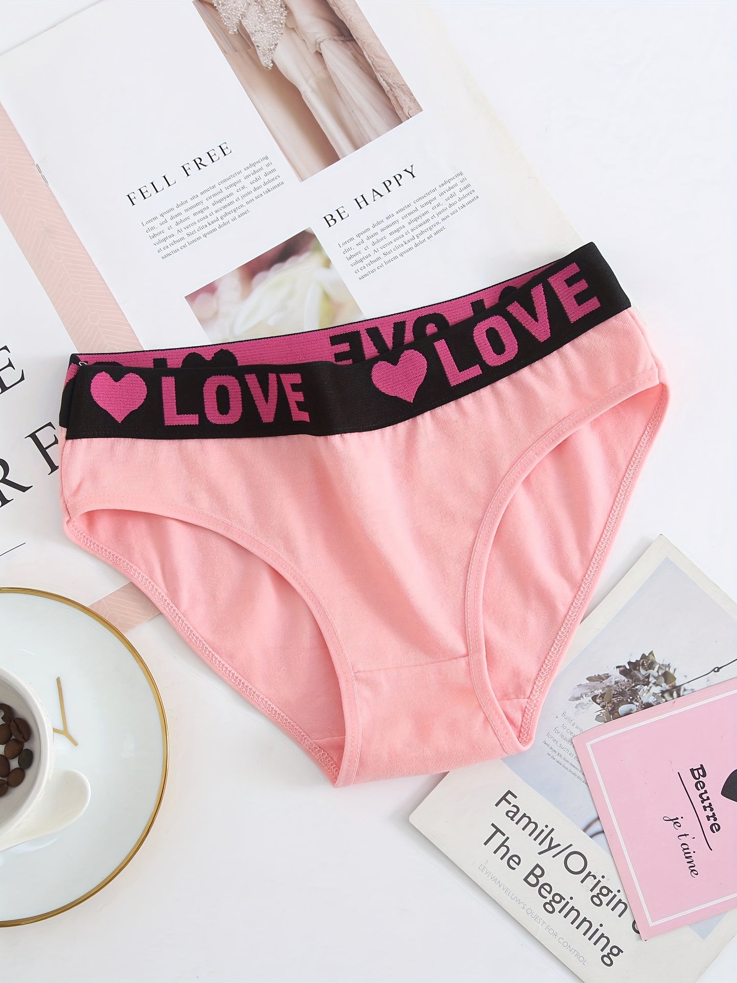 12PCS Seamless Monogrammed Women's Panties, Sexy, Comfortable, Breathable And Stretchy Underwear Panties