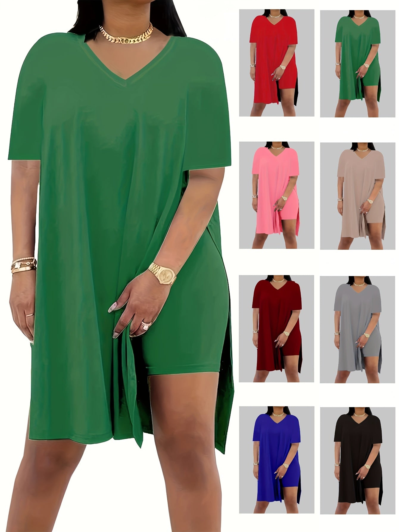 Women's Black Polyester V-Neck Shorts - product view 48