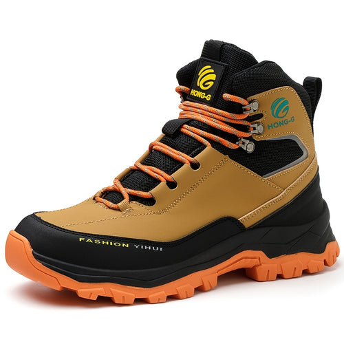 Men's Work Shoes & Puncture Proof Breathable Work Boots, Comfy Non Slip Lace Up Durable Labor Protection Shoes for Men's Outdoor Activities Safety Shoes