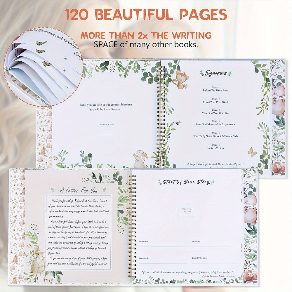 Baby Memory Book - Birth to Age Five Keepsake Journal