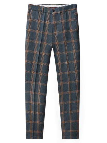 The Latest Men's Plaid Suit Two-piece Four-season Men's Size Slim-fit Two-piece Wedding Banquet Dress Business Casual