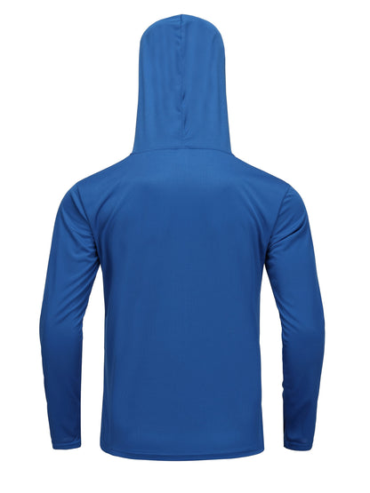 6-Pc Men'S Long-Sleeve Solid Color Hooded Comfort T-Shirt, Made of Soft And Breathable Fabric, Plus Size