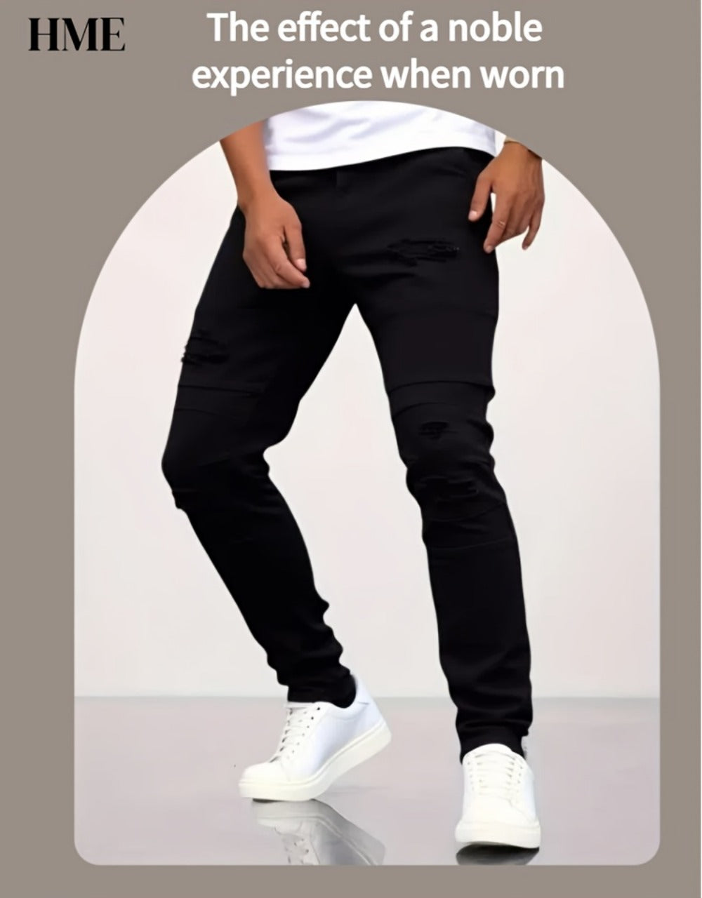 Men's Skinny Jeans - Classic Wash Patchwork