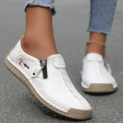 Women'S High-Quality Handmade Casual Loafers - Perfect for All Occasions, Comfortable to Wear, Durable Slip-On Sneakers with Buckle Closure, Ear Loop Design, Sole, Suitable for Outdoor Wear, Rubber Sole for Spring And Summer, Women Shoes