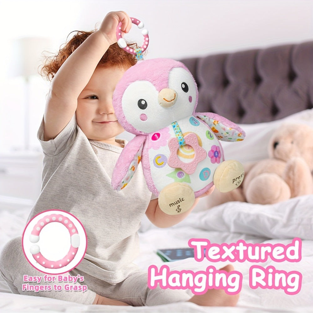 Penguin Baby Plush Toy with Rattle – Crinkle Sensory Soother