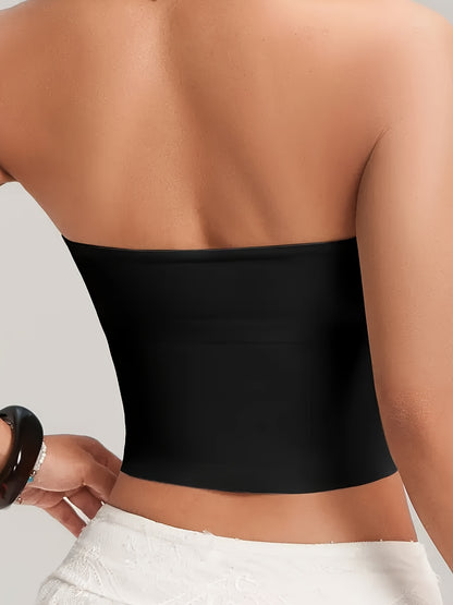 1pc of Esselegance Strapless Seamless Bandeau Tube Bra - Designed Without Wires, Featuring a Non-Slip Design, High Stretch, And Breathable Material, Perfect for Backless Dresses And Everyday Comfort