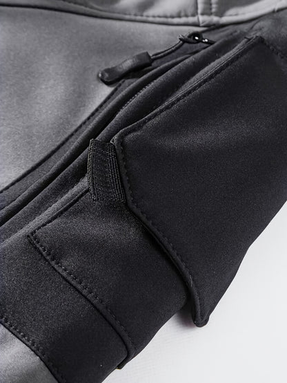 Men's Tactical Jacket Outdoor Zippered Shell Jacket, Windproof, Scratch Resistant, Warm Hooded Jacket, Suitable for Outdoor Activities, Ripstop Technology, Multiple Utility Pockets - Non-Stretch Outdoor Gear for Camping, Survival, Tactical Training.