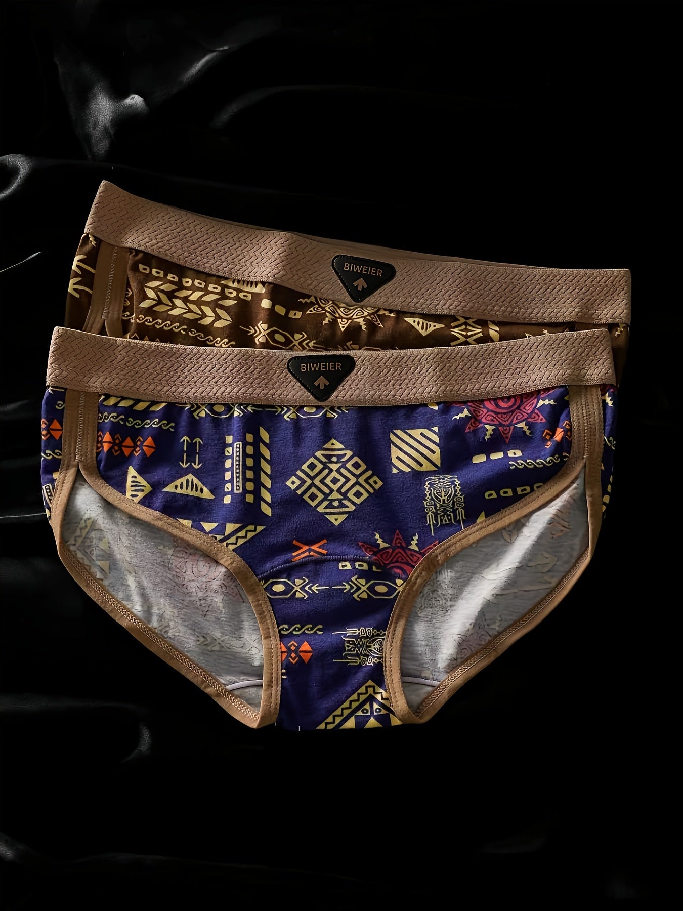 Set of 6 BIWEIER Women'S Stylish Printed Panties, Featuring a High-End And Lightweight Luxury Design, Offering Softness And Comfort, with a Fashionable Retro Style, Ideal for Casual Sports And Home Wear for Women, Perfect As a Valentine'S Day Presen