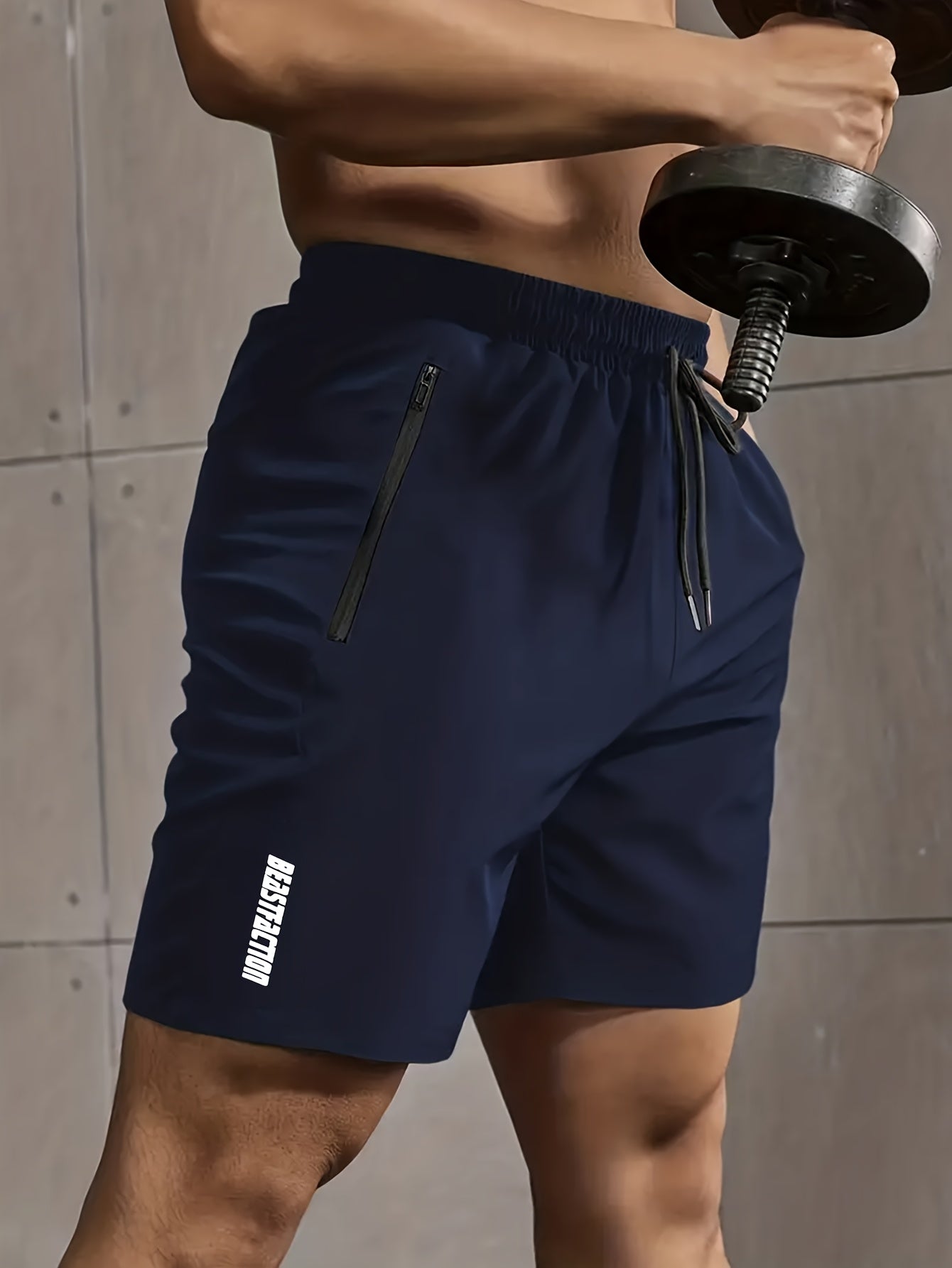 Men's Black+grey+navy Blue Polyester Printed Shorts - product view 6