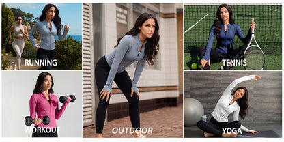 Women'S Peach-Print Quick-Dry Sports Top - Ultra-Lightweight Fitness Jacket& Yoga Top With Full-Zip Design - Perfect For Running, The Gym, And Yoga