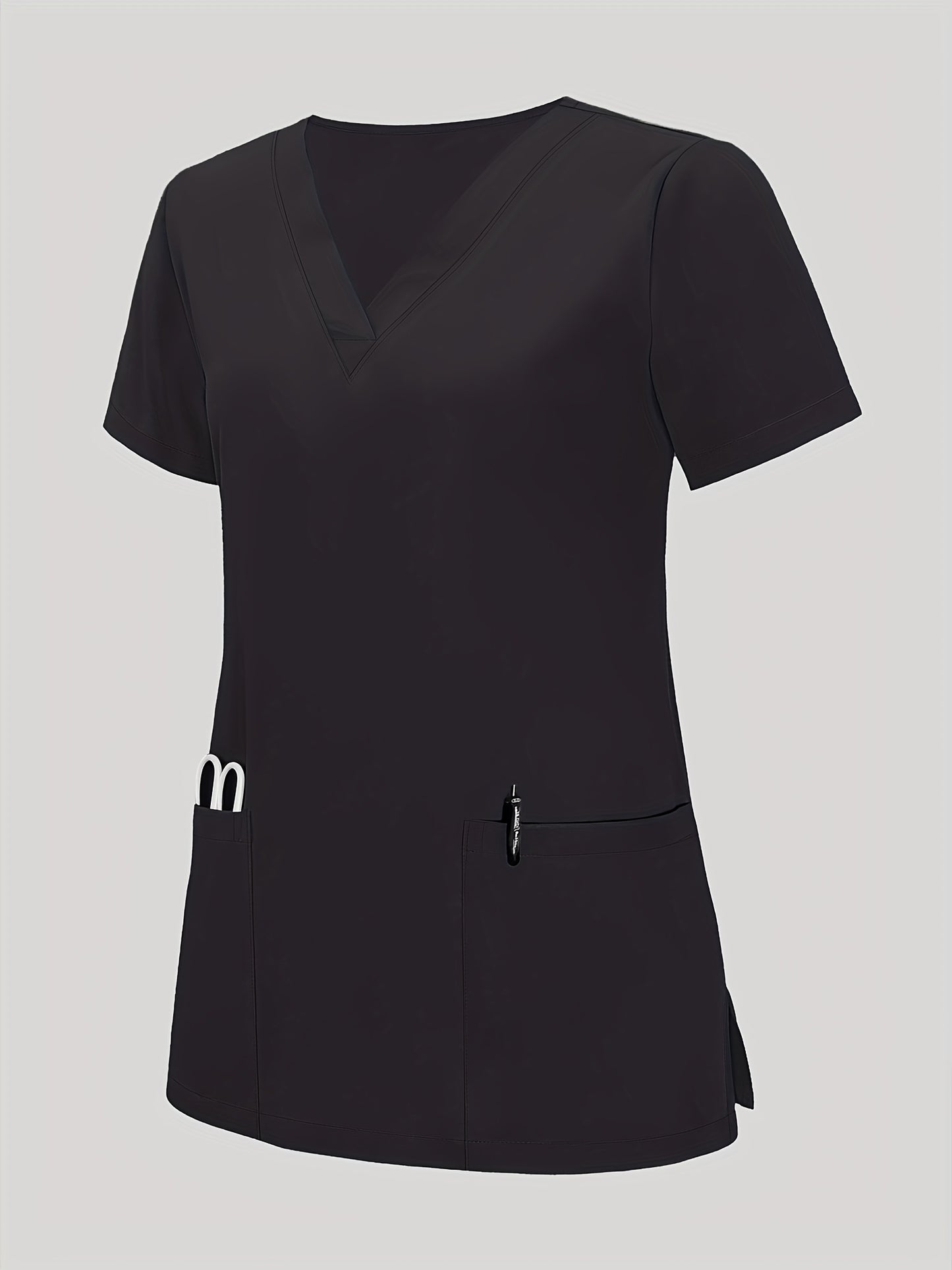 Women'S V-Neck Frosted Breathable Uniform Hand Washing Workwear Brush Hand Clothes Top