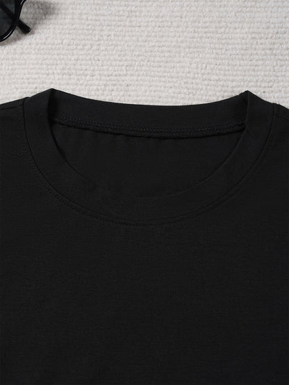 Elegant Light Luxury High-end Temperament Style Wear! Women's Printed T-Shirt-Pearl Diamond Jewelry Women's Design | Light Luxury Gorgeous Daily | Soft and Breathable Upper Body Fabric, Spring and Summer Casual Round Neck Short-sleeved Top