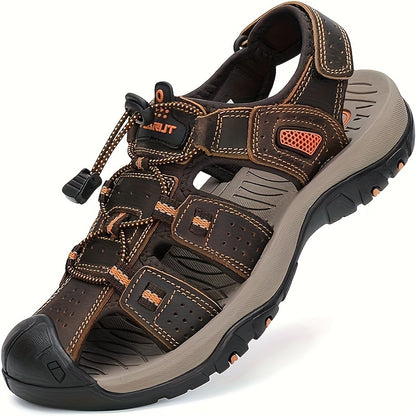 [Hiking Sandals Waterproof] Men's Hiking Sandals Closed Toe Outdoor Beach Sandal Waterproof Sport Fisherman Sandals Water Shoes, Summer