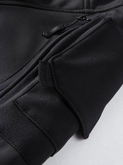Men's Tactical Jacket Outdoor Zippered Shell Jacket, Windproof, Scratch Resistant, Warm Hooded Jacket, Suitable for Outdoor Activities, Ripstop Technology, Multiple Utility Pockets - Non-Stretch Outdoor Gear for Camping, Survival, Tactical Training.