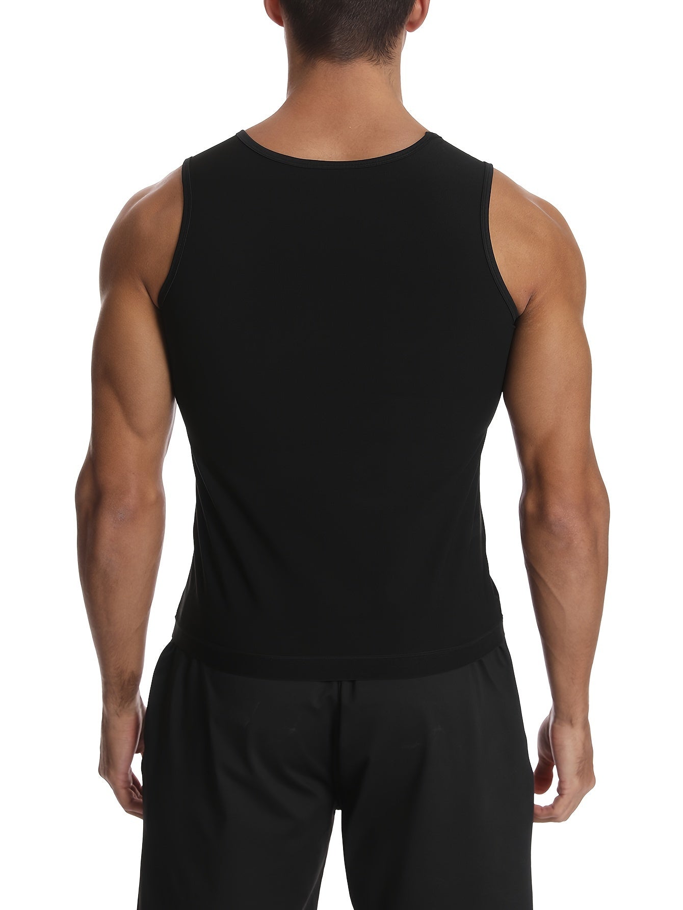 Men'S Sauna Vest for Sweating, Shapewear Waist Trainer, Tummy Control Body Shapers, And Gym Tank Tops