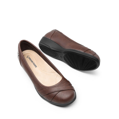 Womens Fashionable Flat Shoes, Rounded Toe with Flat Heel Shoes, Shoes for Women, Suitable for Dressing, Parties, Walking, Comfortable, Simple Design, Soft Insole