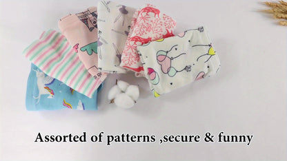 [Random] Random 6pcs ' Cute Flower And Animal And Cloud Print Briefs, Cartoon Pattern Panties, Soft And Comfy Underwear Set, for All Season Wearing