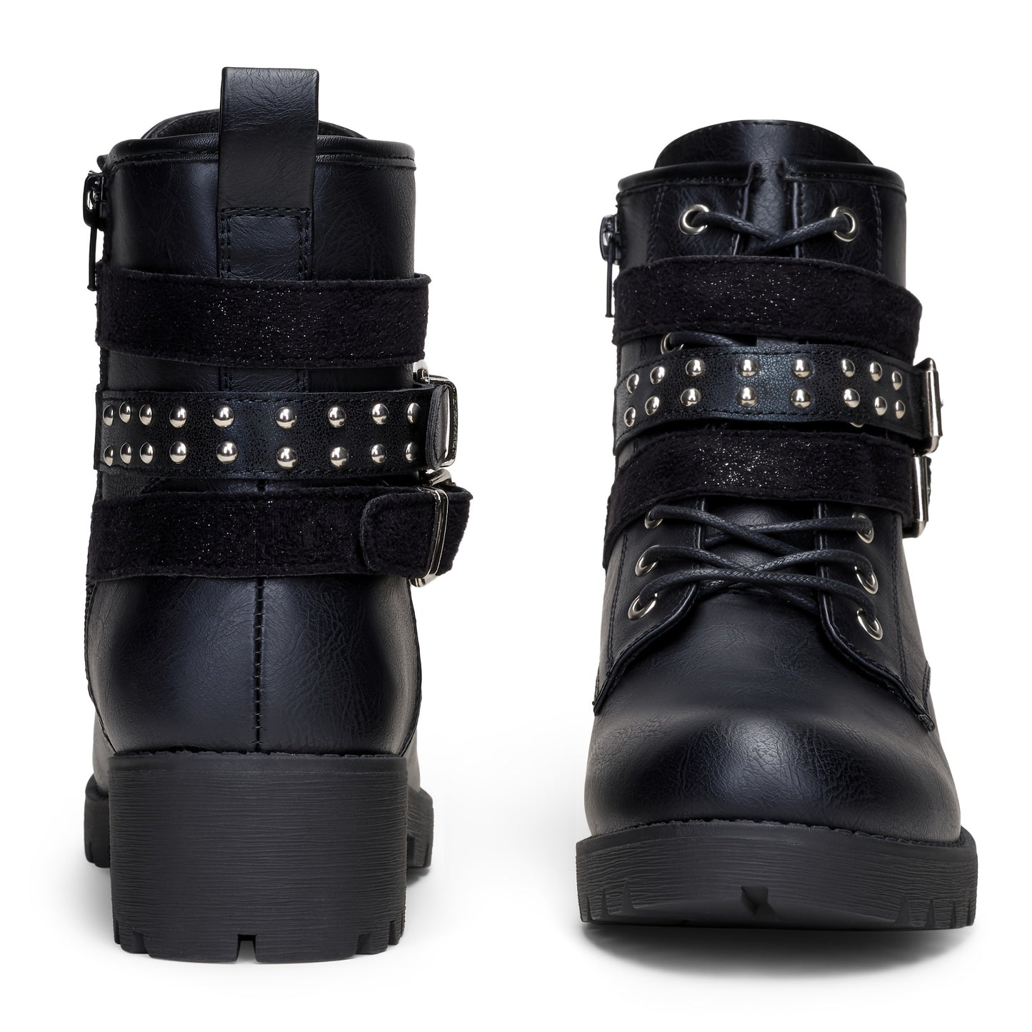 Womens' Combat Lace up Ankle Boots Motorcycle Booties, Women Shoes