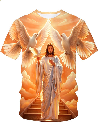 Men's Faith Graphic T-Shirt - Classic Neck Short Sleeve 446309