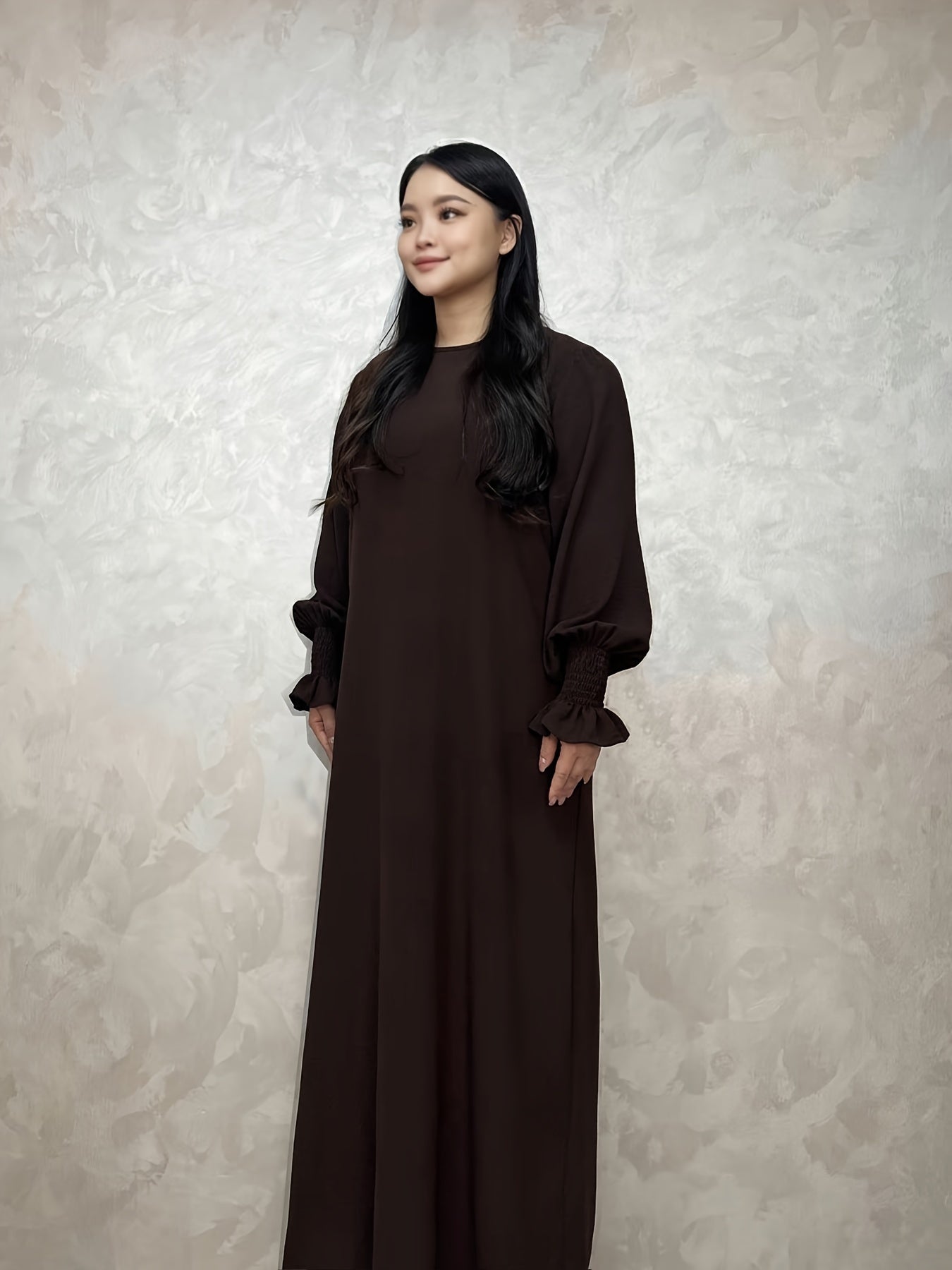 Soft Crepe Material with Pocket Mulim Lady Abaya Prayer Abaya